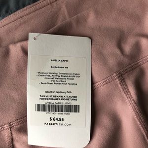 Fabletics Cropped Pink Leggings